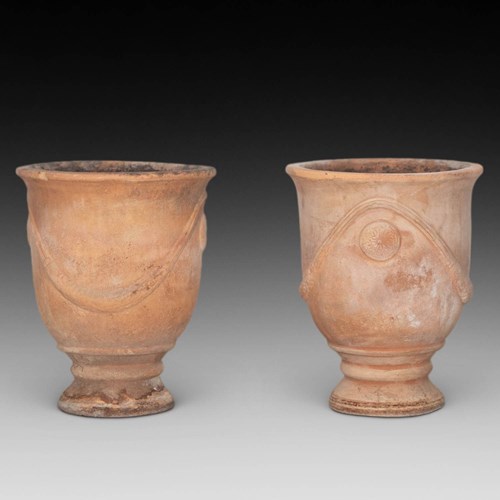 Pair Of 19Th Century Italian Terracotta Flower Pots