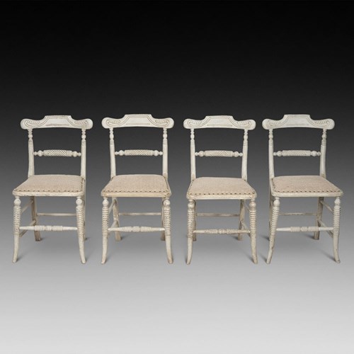 Set Of Four 19Th Century Dining Chairs