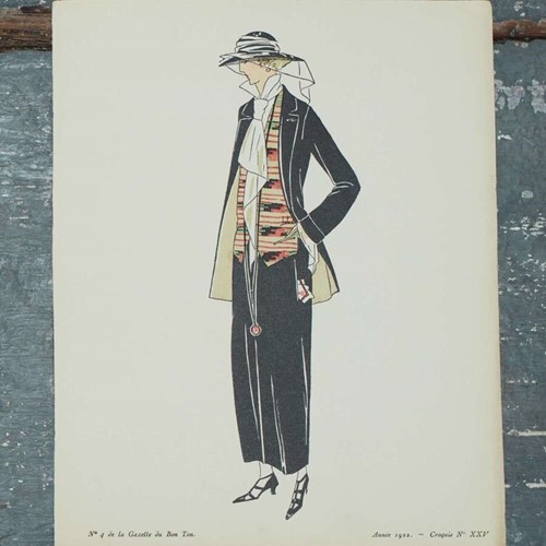 No 4 De La Gazette Du Bon Ton Pocket Pochoir French 1922
