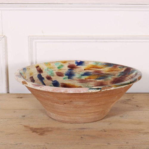Large Spanish Glazed Bowl