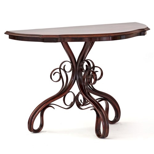 Rosewood Topped Bentwood Console Table By Thonet