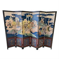Chinese Six-fold Lacquer Screen