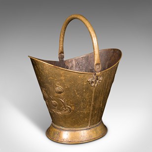 Antique Art Nouveau Fireside Bucket...