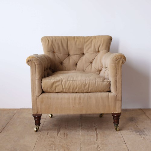 19Th Century Howard Style Woodstock Armchair