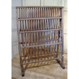 19Th Century Country House Pine Plate Rack