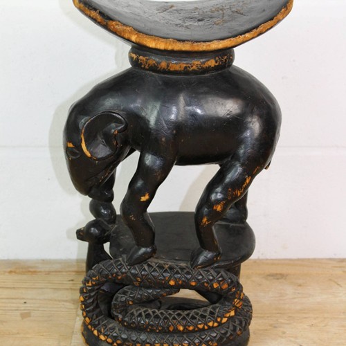 19Th C African Carved Wood Stool