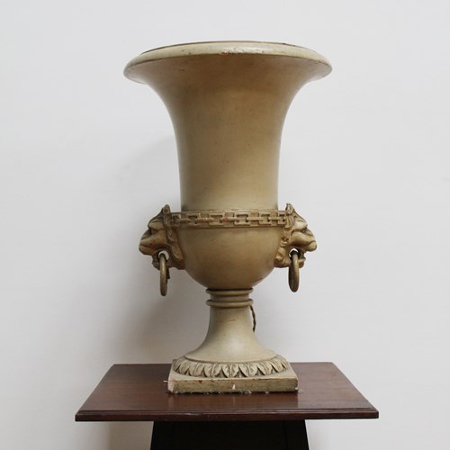 Terracotta Lamp With Lion Handles