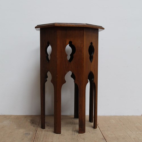 Early 20Th Century Gothic Lamp Table 