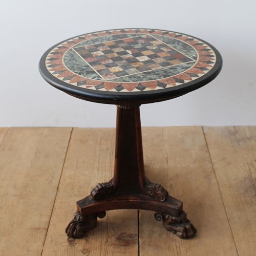 19Th Century Games Top Table With Claw Feet