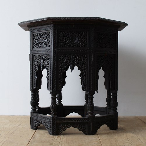 19Th Century Carved Lamp Table 