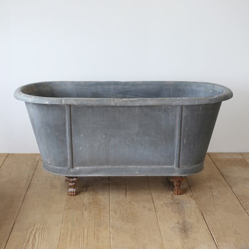 19Th Century Zinc Bath
