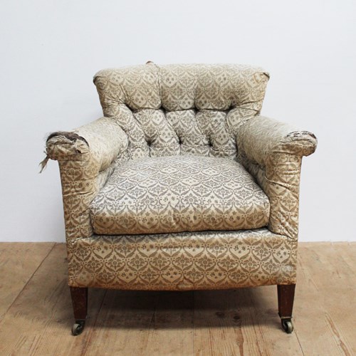 19Th Century Howard And Sons Woodstock Armchair 