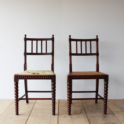 Pair Of 19Th Century Bobbin Chairs