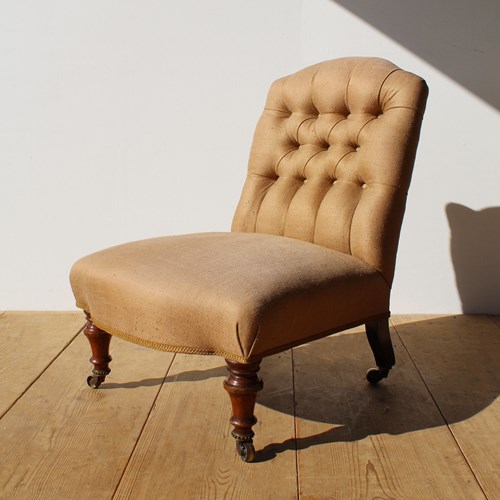 19Th Century Button Back Slipper Chair