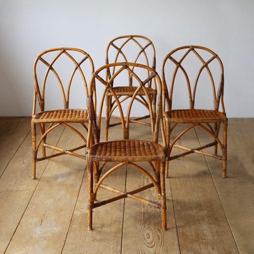 Set Of 20Th Century Cane Chairs And Matching Table