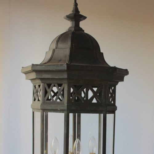 20Th Century Bronze Lantern