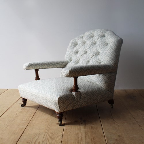 Howard And Sons Button Back Open Armchair