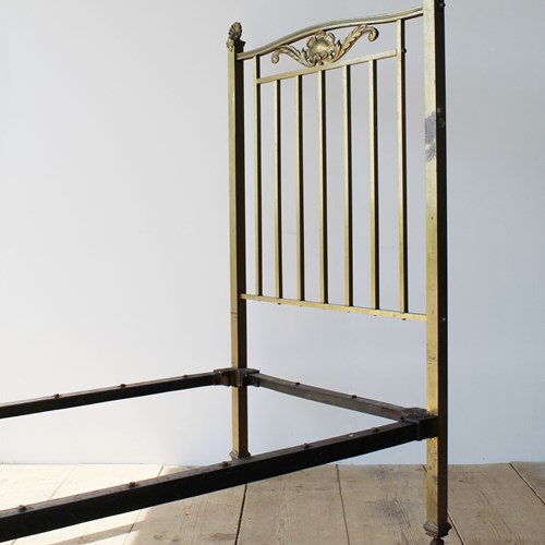 1920S Pair Of Single Brass Bed Frames 