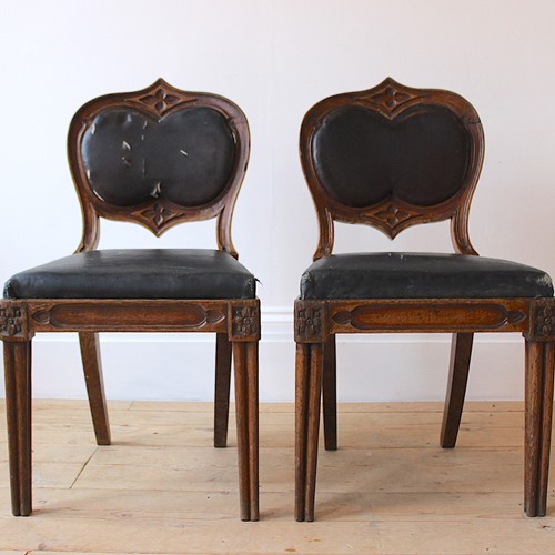 Pair Of 19Th Century Gothic Chairs