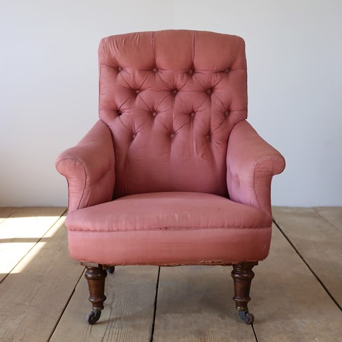 19Th Century Button Back Armchair