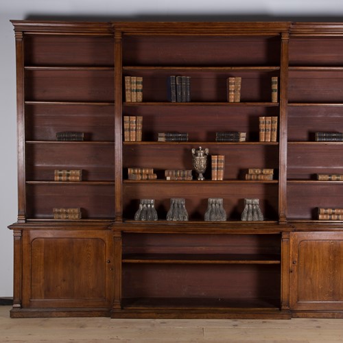 Large Country House oak Bookcase 