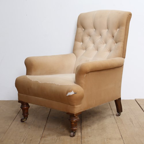 19Th Century Button Back Armchair