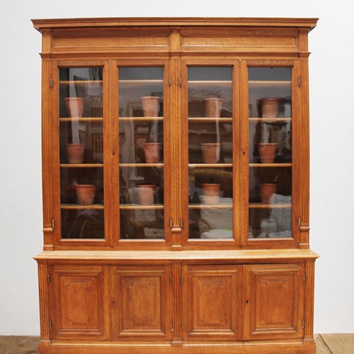 Early 20Th Century French Golden Oak Bookcase