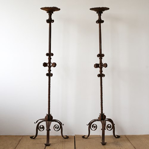 Pair Of 19Th Century Pricket Sticks
