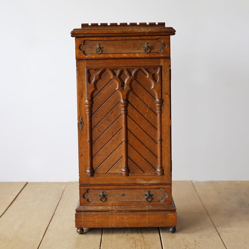19Th Century Gothic Cabinet 