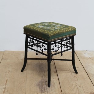 Faux Bamboo Stool 