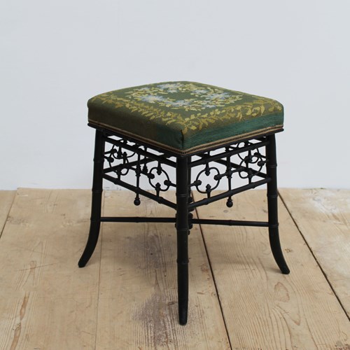 Faux Bamboo Stool 