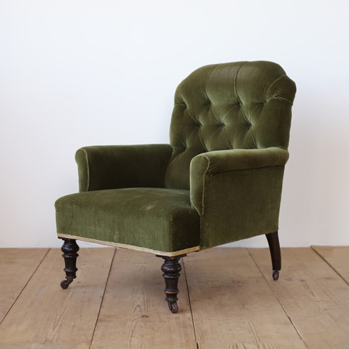 19Th Century Button Back Armchair