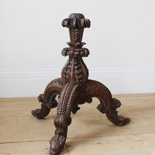19Th Century Anglo Indian Carved Table Base