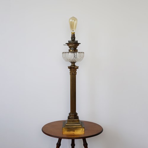 Corinthian Oil Column Lamp