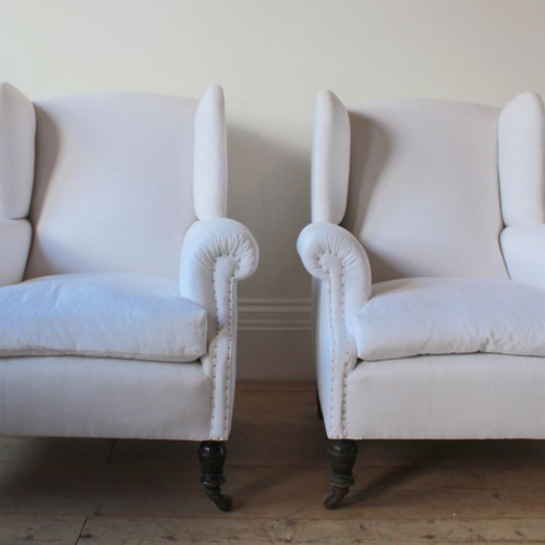 Pair Of 19Th Century Wing Chairs