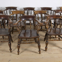 12 19th century Smokers Bow Chairs 