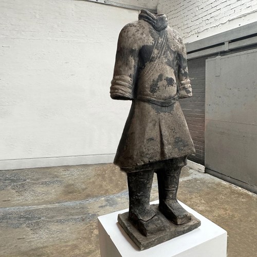 Mid 20Th Century Terracotta Army Warrior Statue