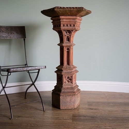 Antique Terracotta Bird Bath