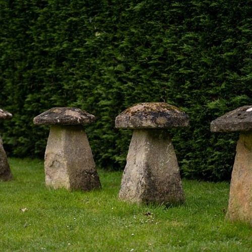 Set Of Four Antique Staddlestones
