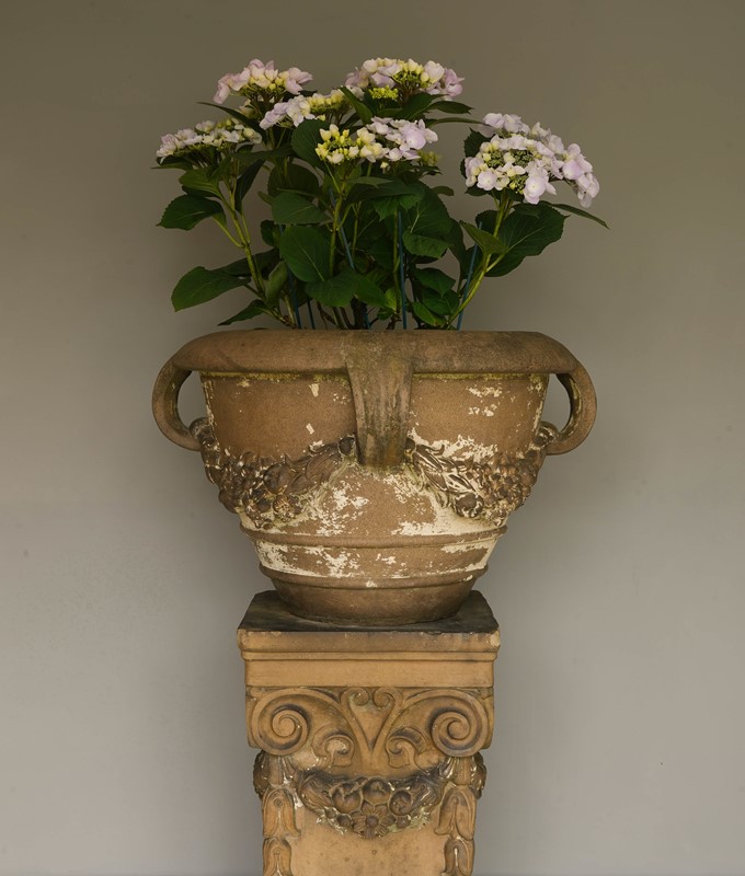 An original Doulton Lambeth Terracotta Garden Urn-decorative-garden-antiques-doulton-lambeth-vase-for-sale-main-637632623584782340.jpg