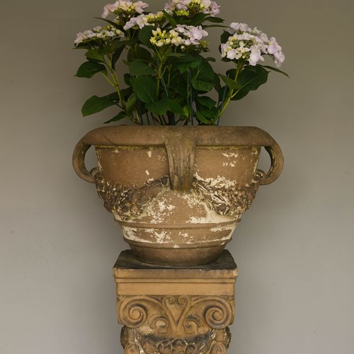 An Original Doulton Lambeth Terracotta Garden Urn