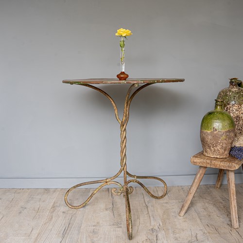 French Bistro Twisted Iron Table