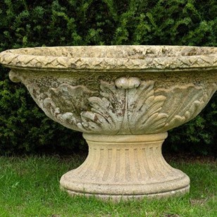 Large Oval Ornate Garden Urn