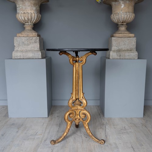 19Th Century Coalbrookdale Marble Topped Table