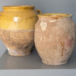 Yellow Glazed Antique French Confit...