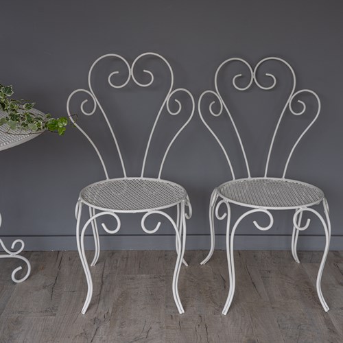 A Pair Of Vintage French Garden Chairs