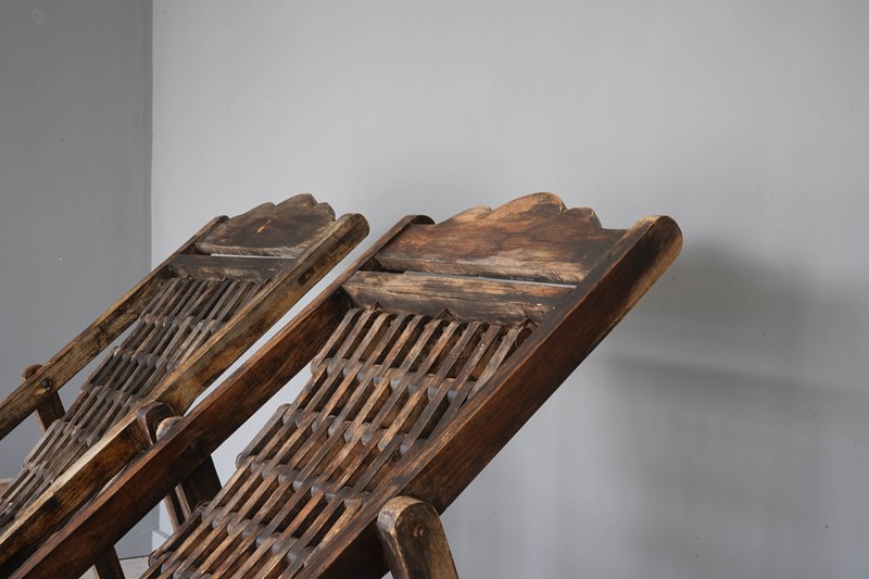 A Pair of Vintage hardwood Deckchairs-decorative-garden-antiques-hardwood-vintage-garden-deckchairs-main-637559787362779906.jpg