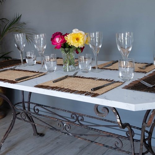 Large Marble Topped Antique Table