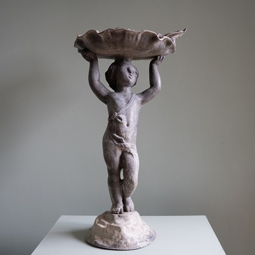 Antique Lead Garden Birdbath