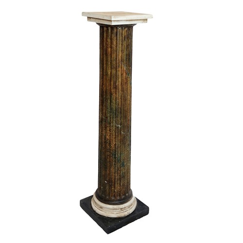 Classical Painted Faux Porphyry Doric Column